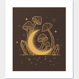 Moon In The Shrooms Posters and Art